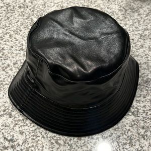 Faux Leather Bucket Hat